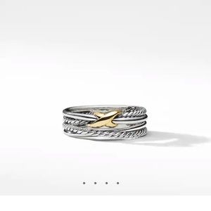 David Yurman X Crossover Ring with 18K Gold